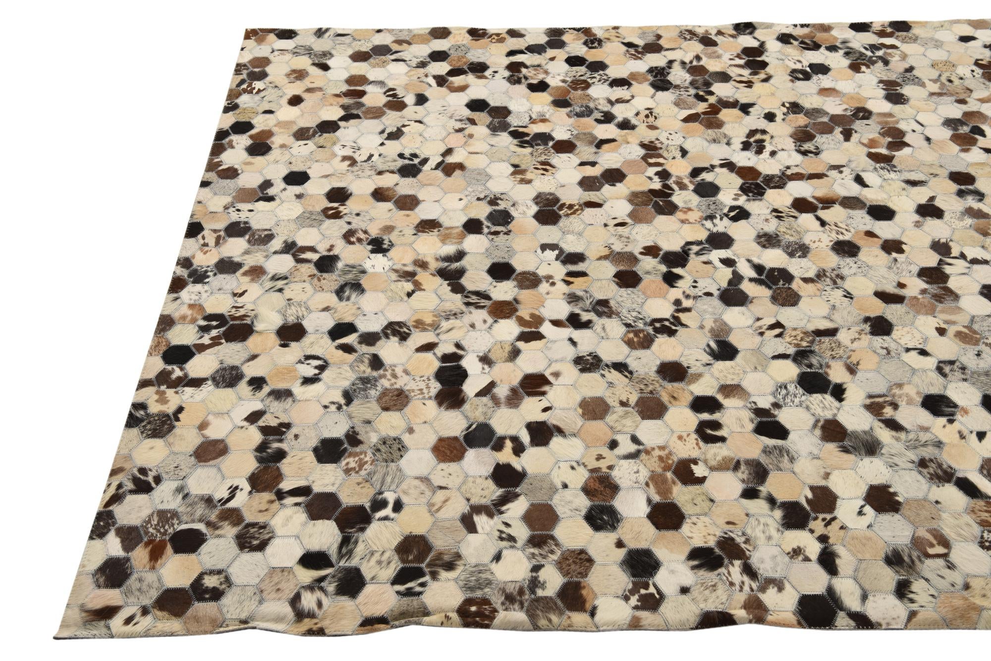 5' 2 x 7' 10 Cowhide Rug