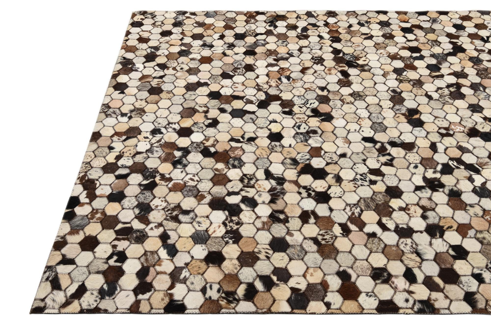 5' 1 x 8' 1 Cowhide Rug