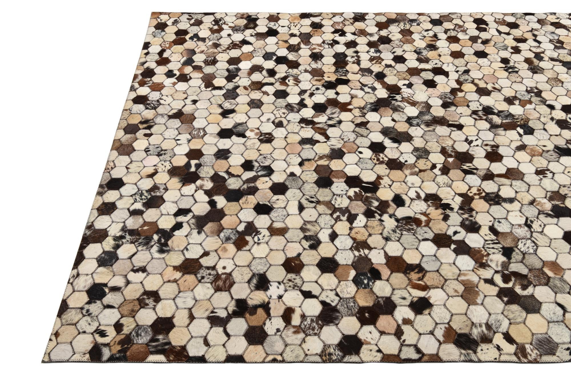 5' 1 x 8' 2 Cowhide Rug