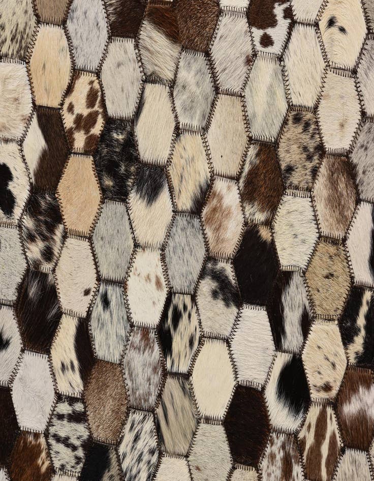 Detail image of 5' 1 x 8' 2 Cowhide Rug