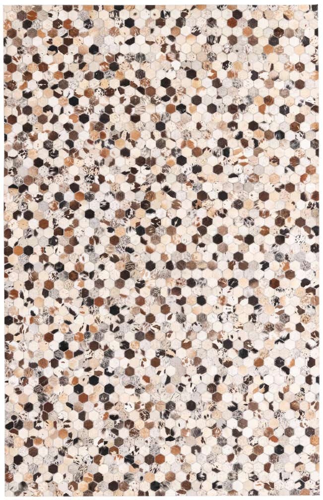 5' 2 x 8' 1 Cowhide Rug