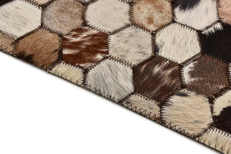 Detail image of 5' 1 x 8' 2 Cowhide Rug