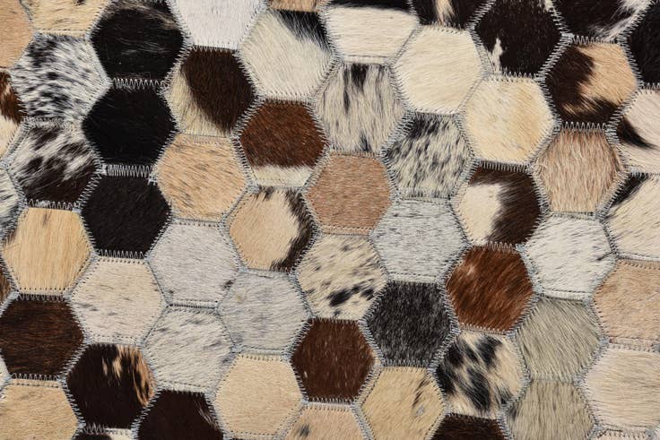 Detail image of 5' 1 x 8' Cowhide Rug