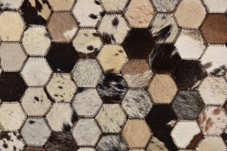 Detail image of 5' 1 x 8' 1 Cowhide Rug