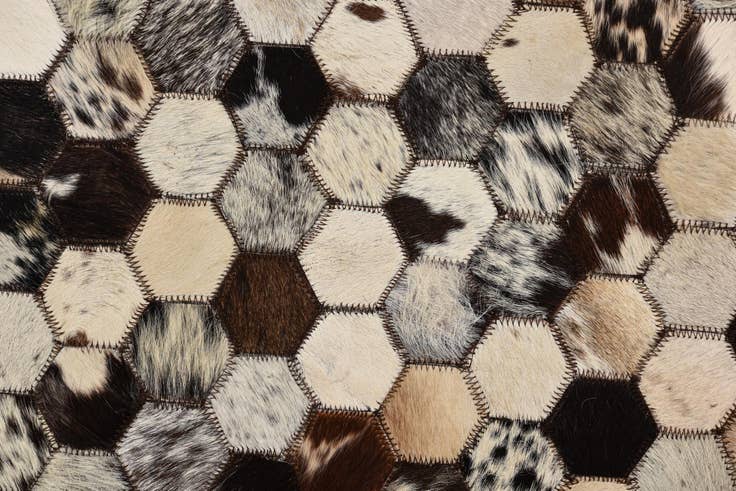 Detail image of 5' 1 x 8' 1 Cowhide Rug