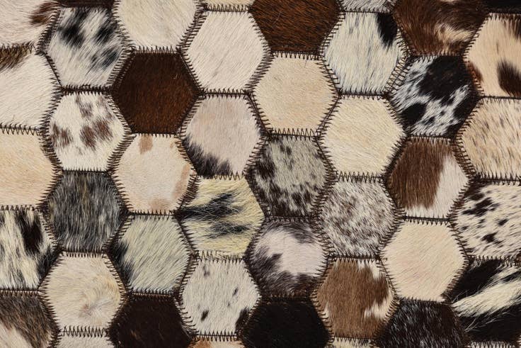 Detail image of 5' 1 x 8' 2 Cowhide Rug