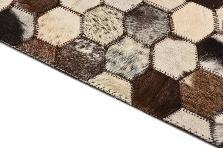 Detail image of 5' 3 x 8' 1 Cowhide Rug