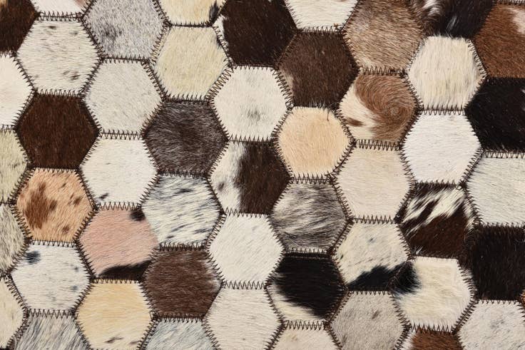 Detail image of 5' 3 x 8' 1 Cowhide Rug