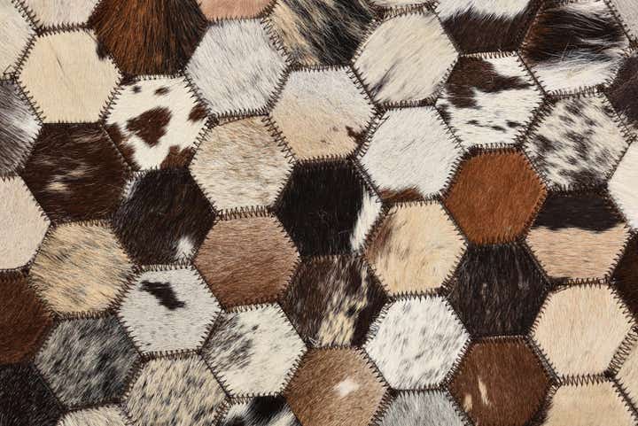 5' 3 x 8' 1 Cowhide Rug