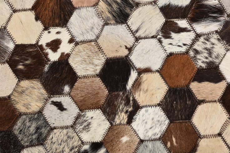 Detail image of 5' 3 x 8' 1 Cowhide Rug