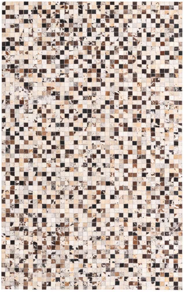 5' 2 x 8' 1 Cowhide Rug