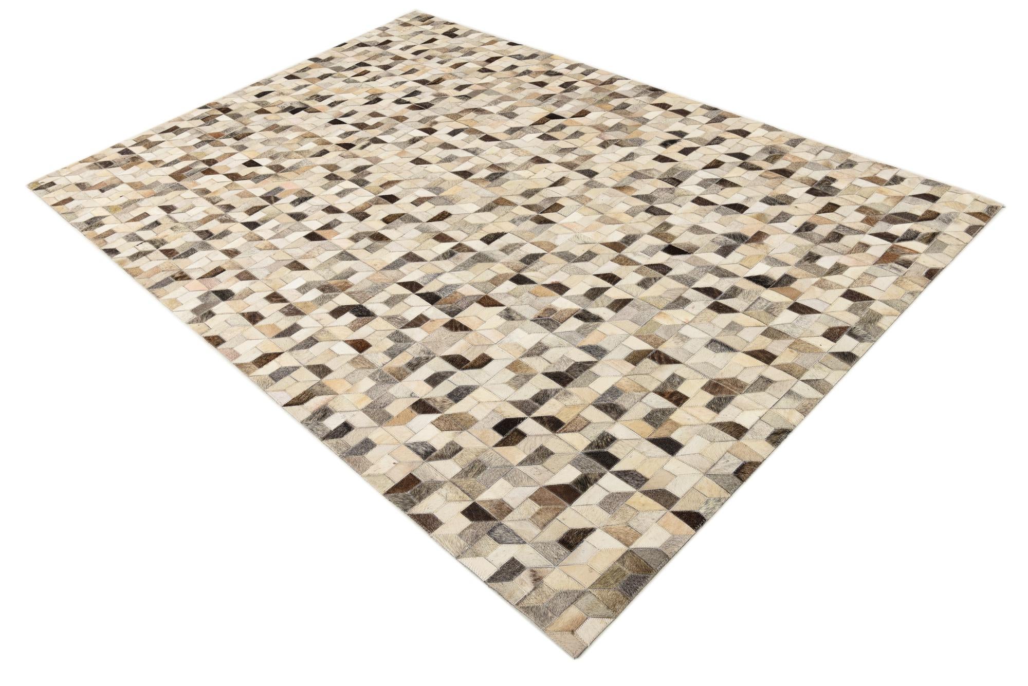5' 4 x 7' 7 Cowhide Rug