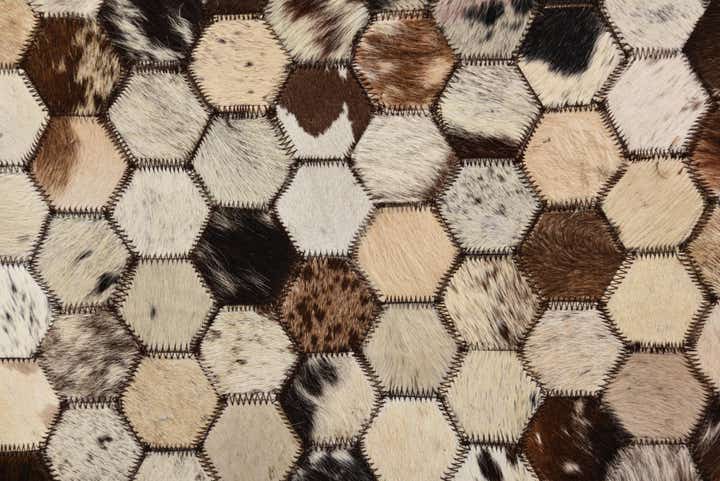 5' 1 x 8' 2 Cowhide Rug