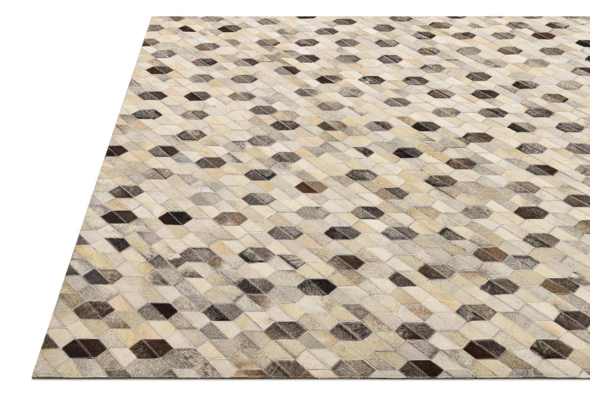 5' 2 x 7' 5 Cowhide Rug
