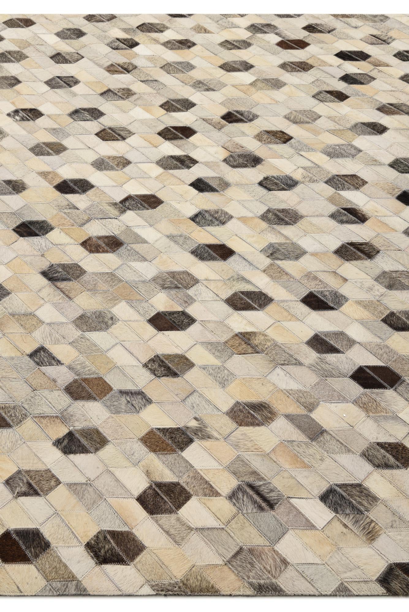 5' 2 x 7' 5 Cowhide Rug