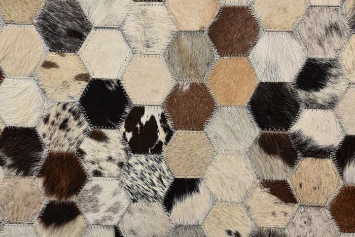5' 2 x 8' 2 Cowhide Rug