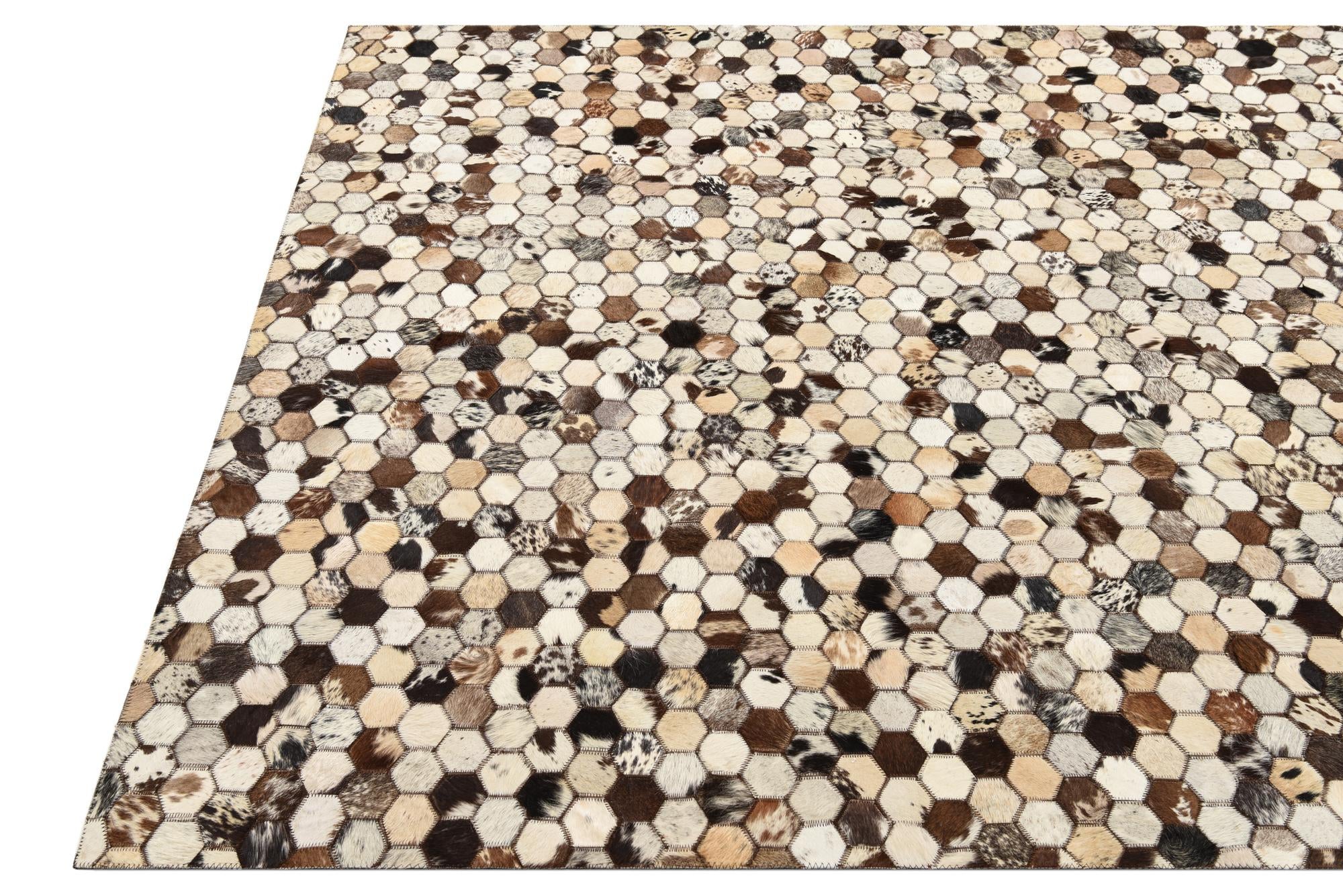 5' 1 x 8' 2 Cowhide Rug