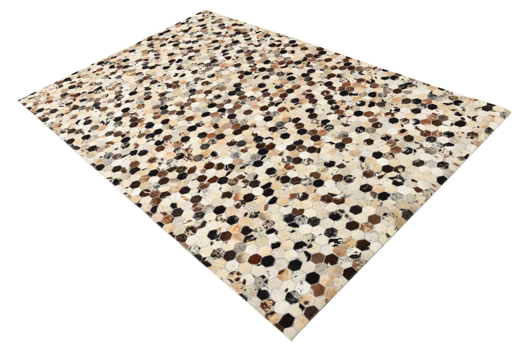 5' 2 x 7' 10 Cowhide Rug