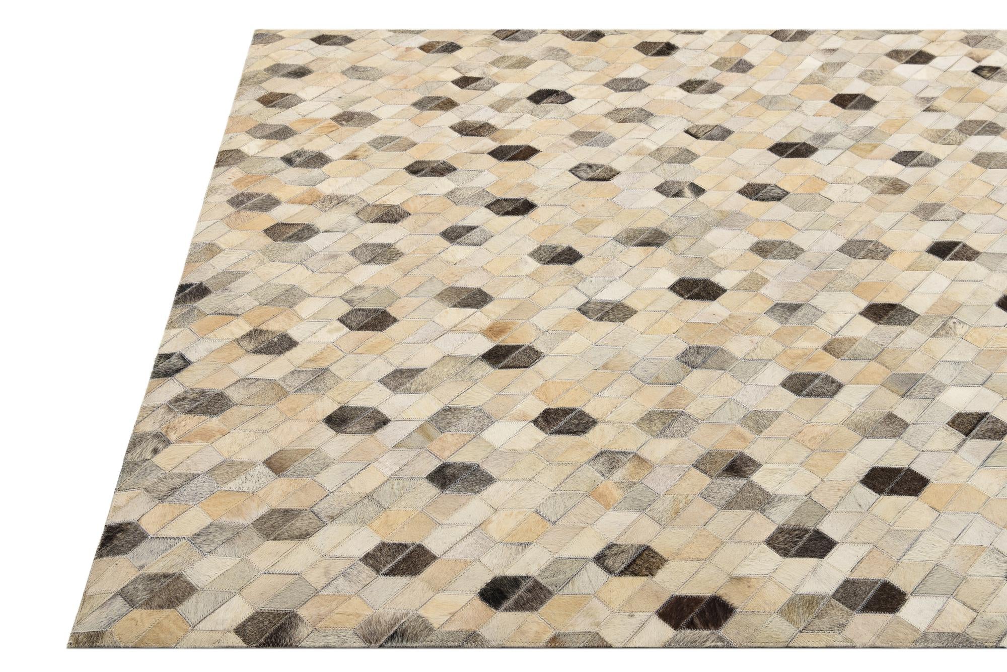 4' 8 x 6' 5 Cowhide Rug