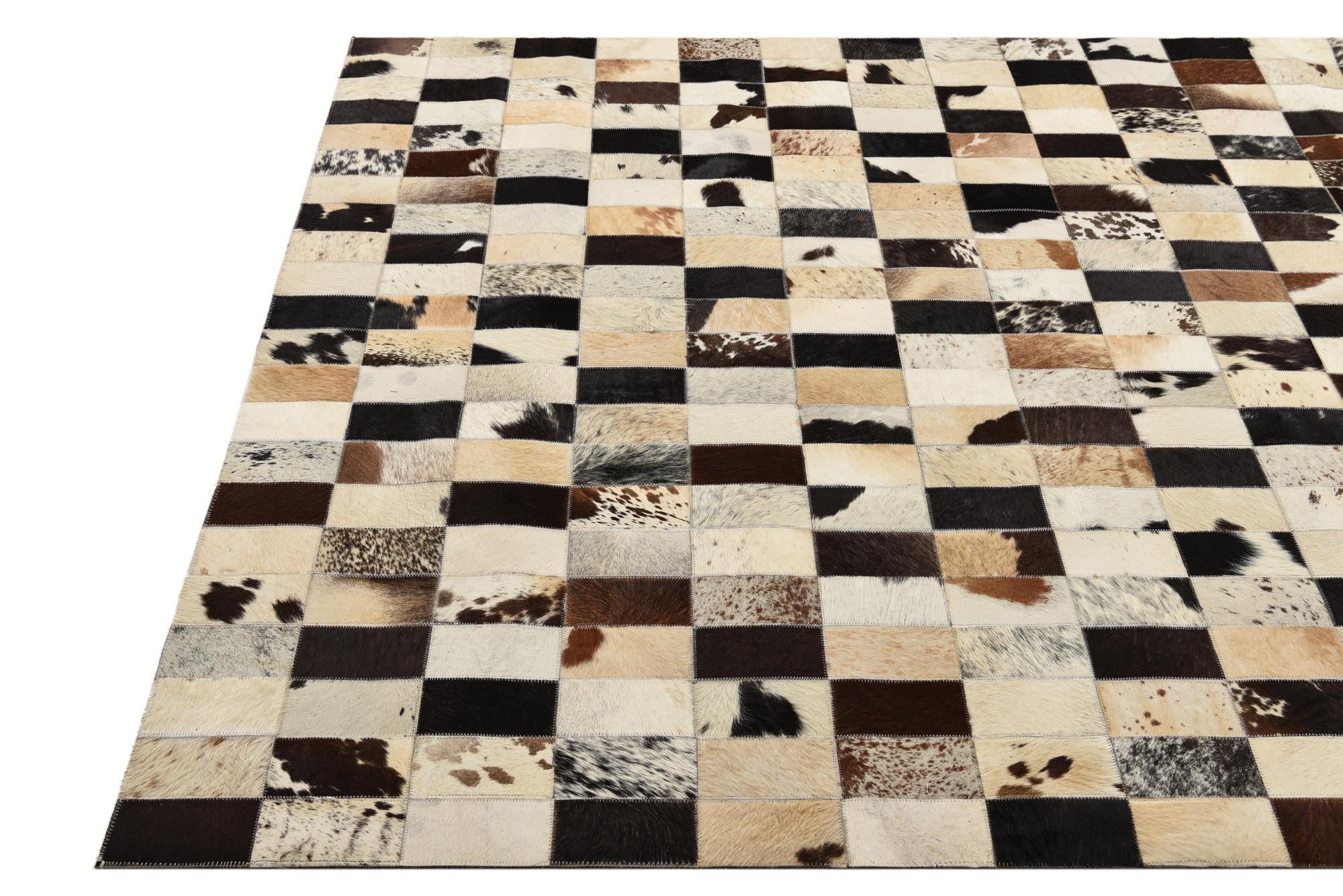5' 2 x 7' 6 Cowhide Rug