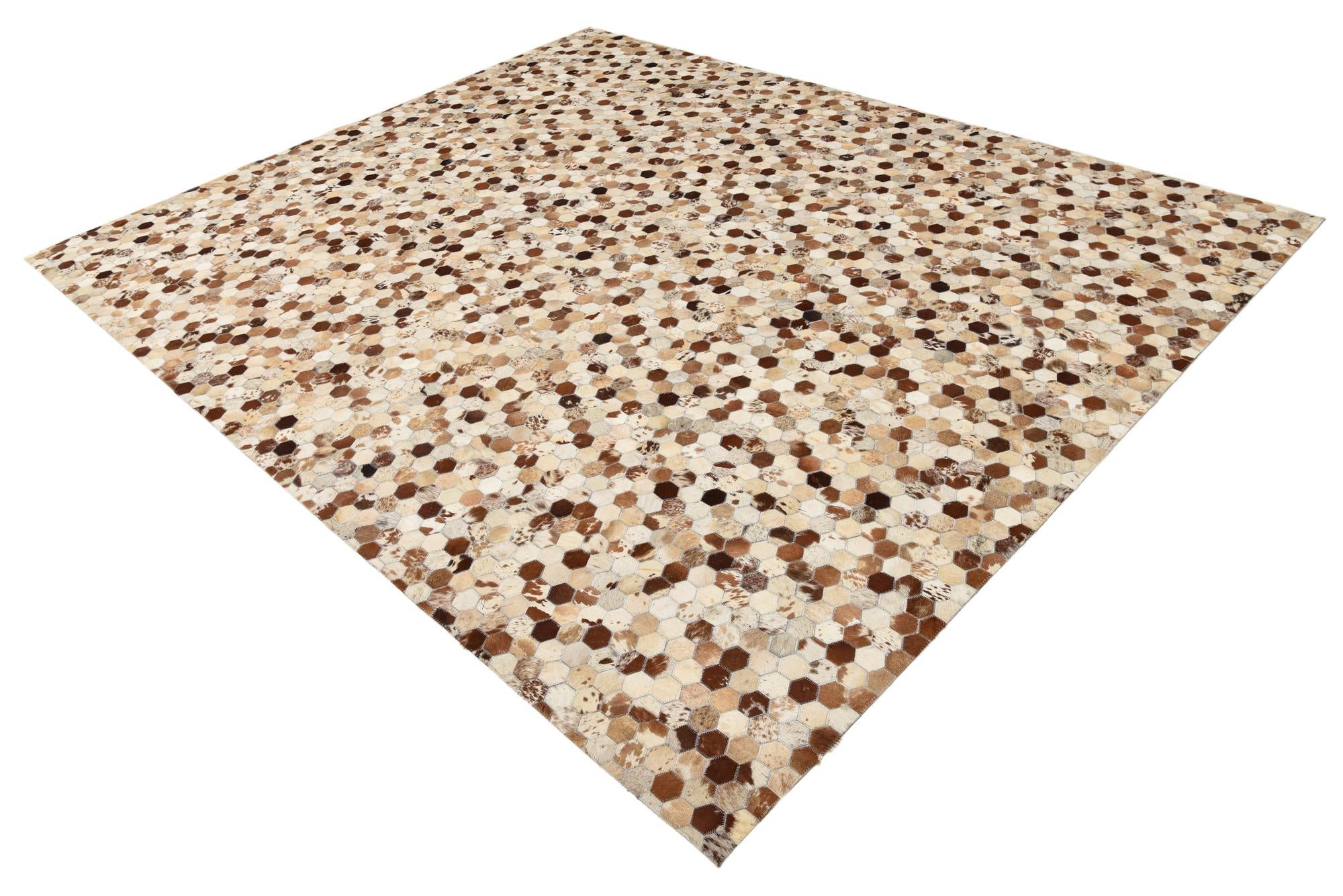 8' 1 x 9' 10 Cowhide Rug