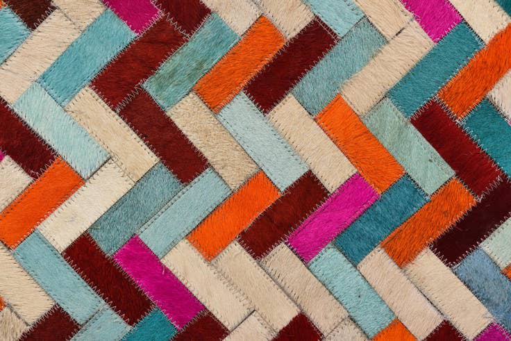 Detail image of 2' 1 x 3' Cowhide Rug