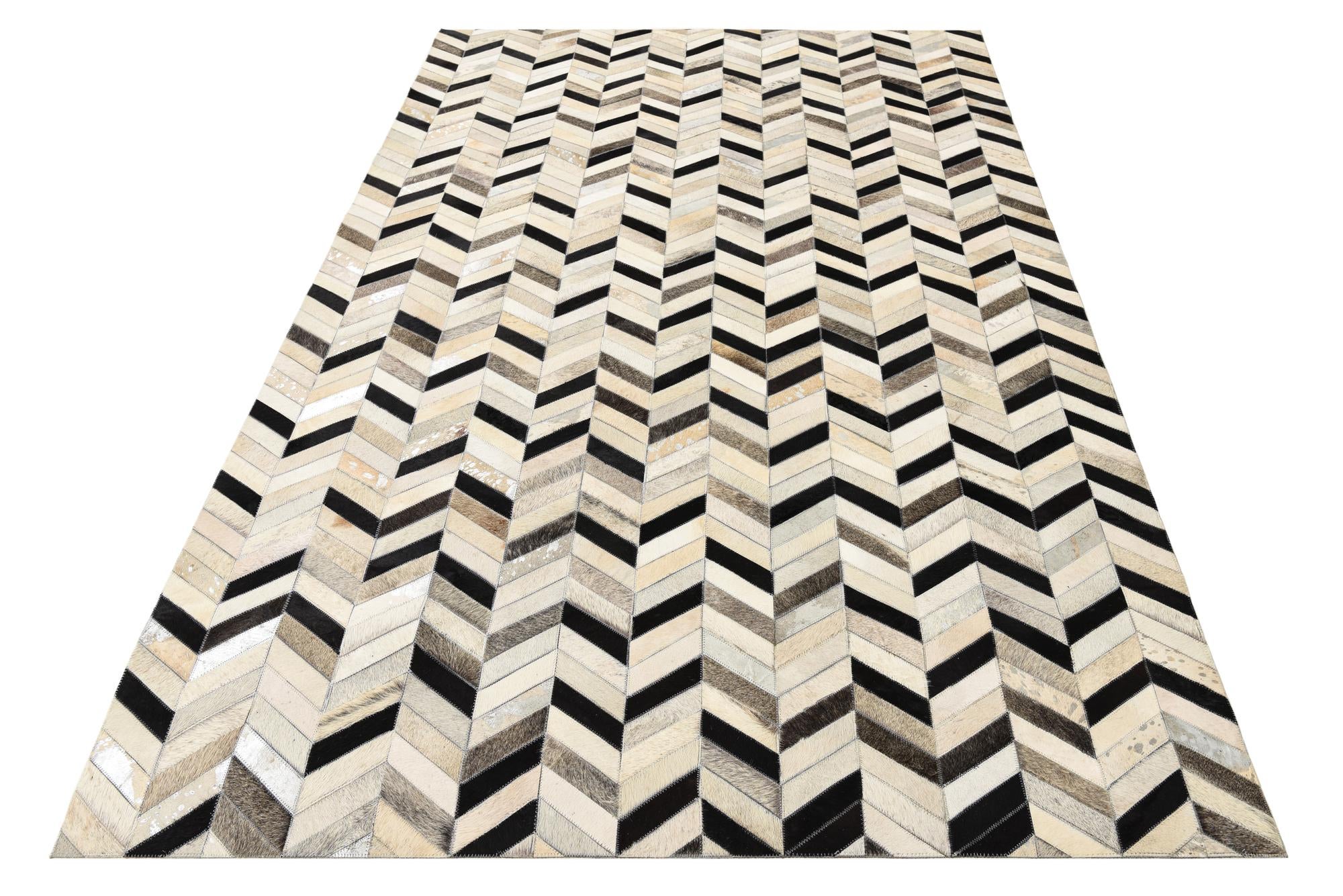 5' 3 x 8' 1 Cowhide Rug