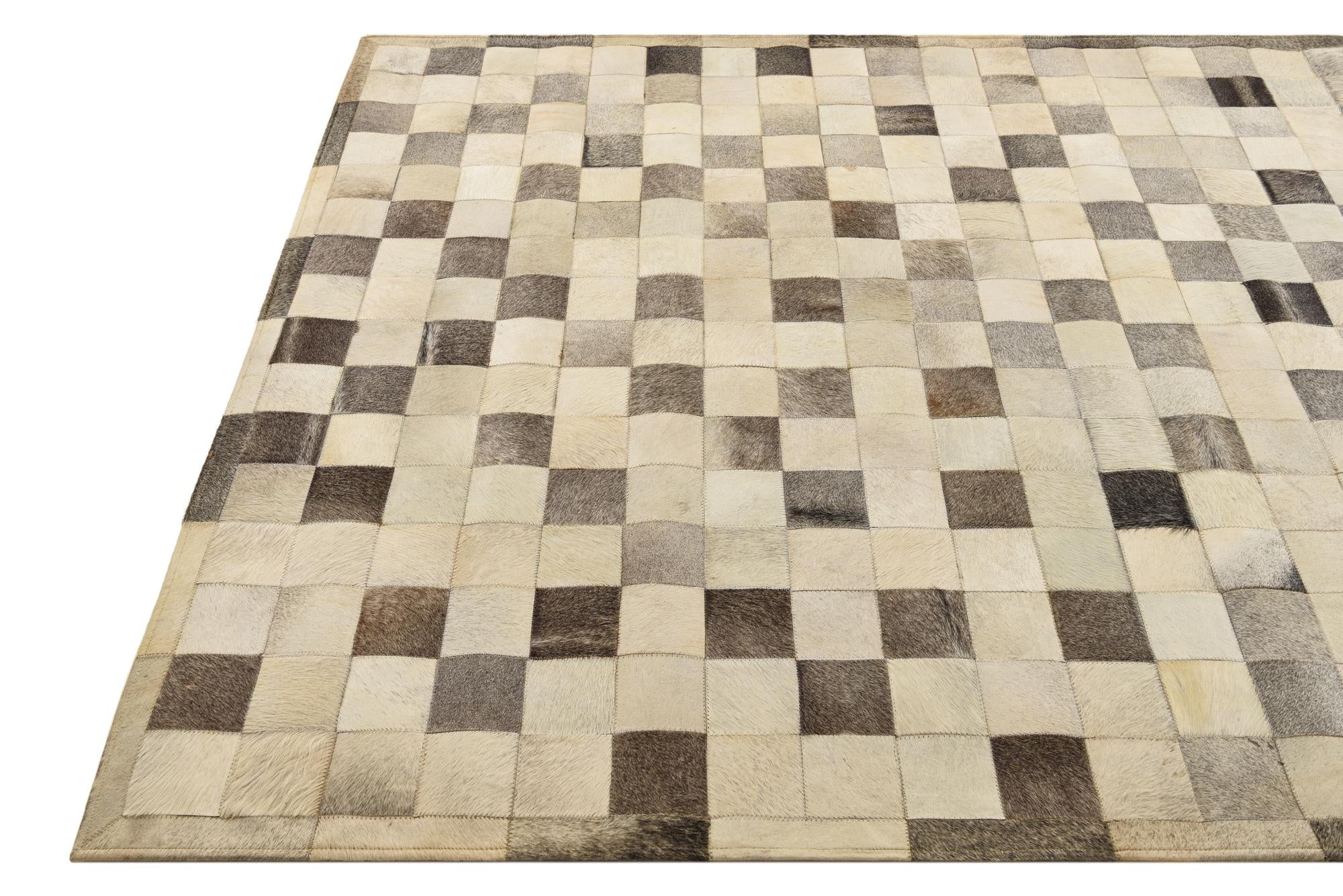 5' 8 x 7' 10 Cowhide Rug