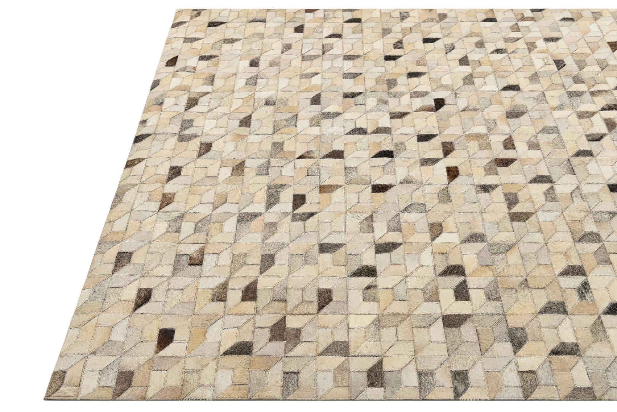 5' 4 x 7' 6 Cowhide Rug