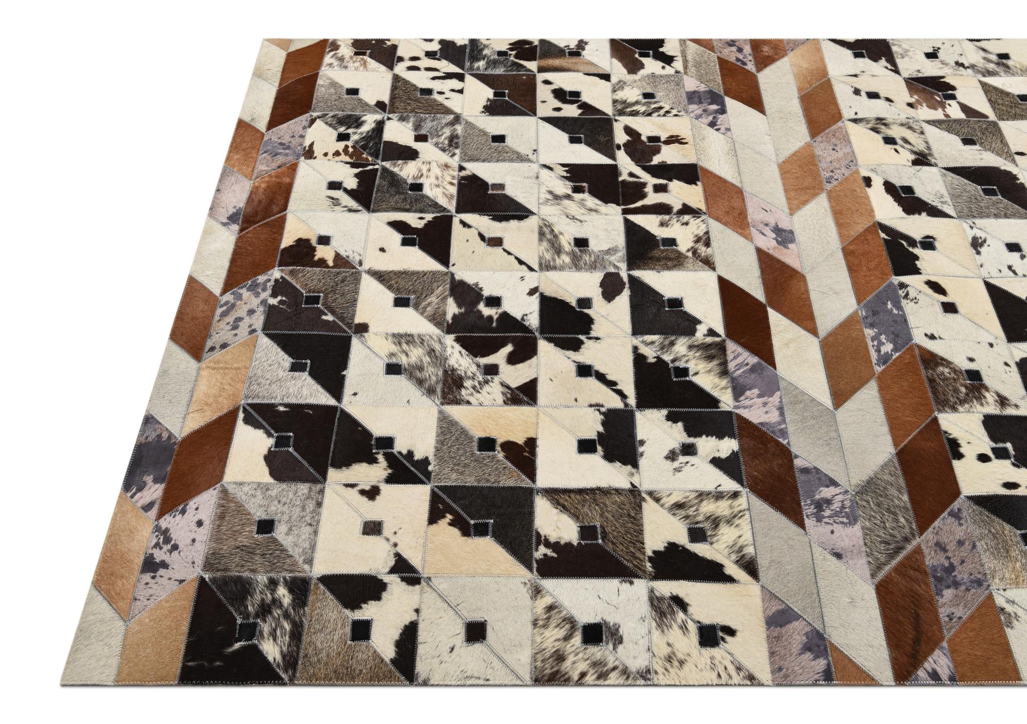 4' 8 x 6' 5 Cowhide Rug