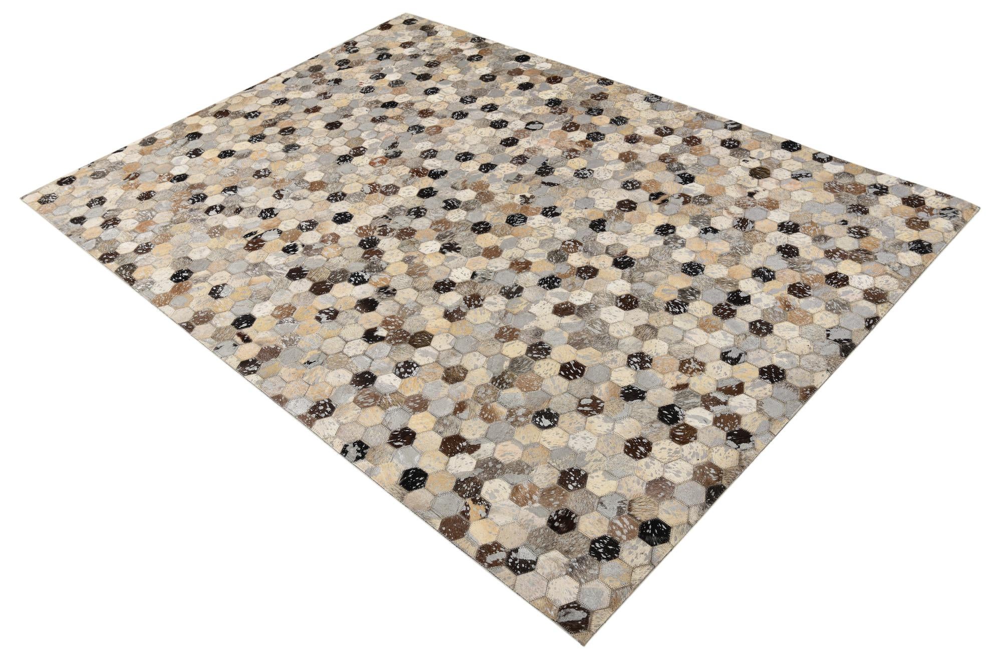 4' 8 x 6' 7 Cowhide Rug