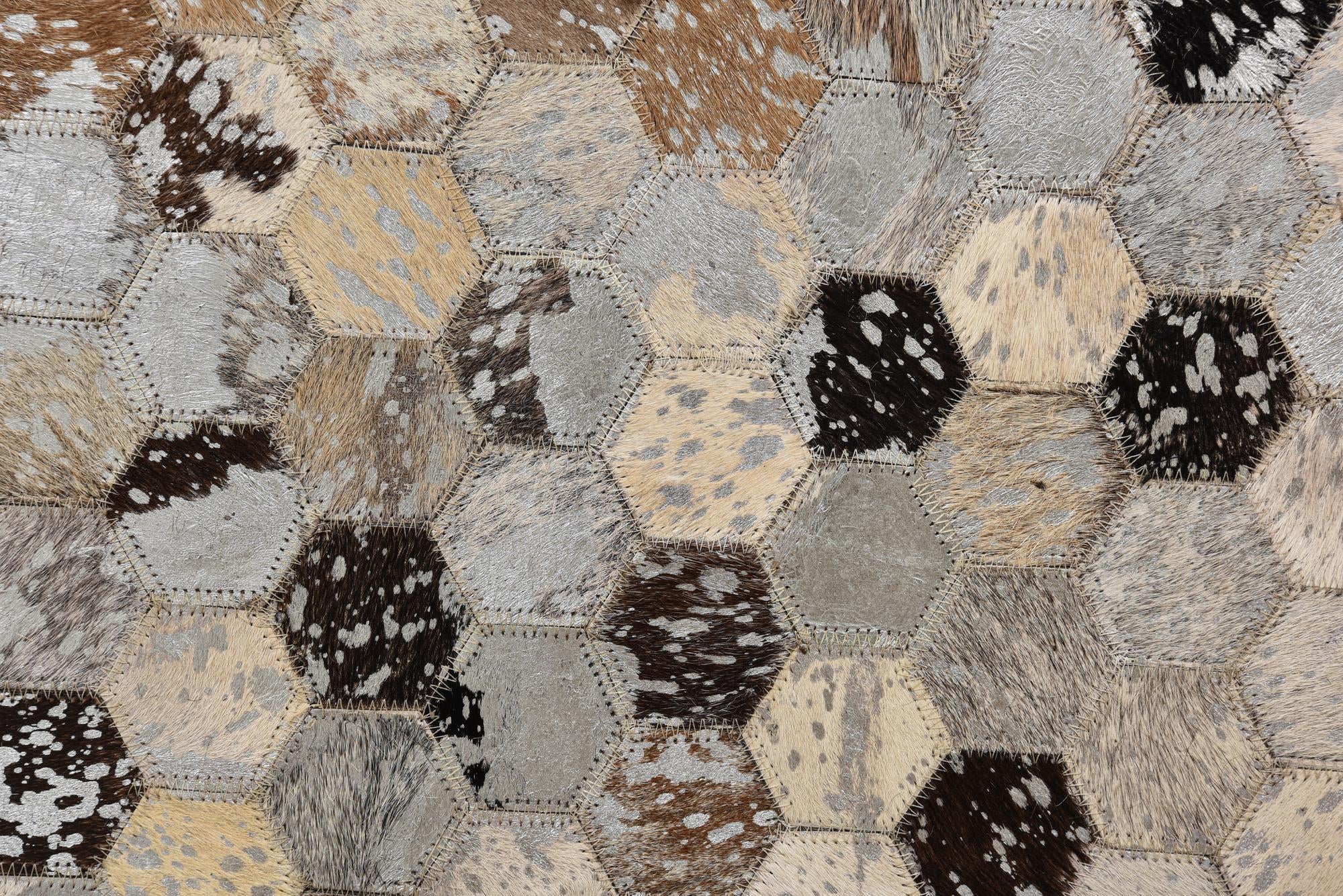 4' 8 x 6' 7 Cowhide Rug