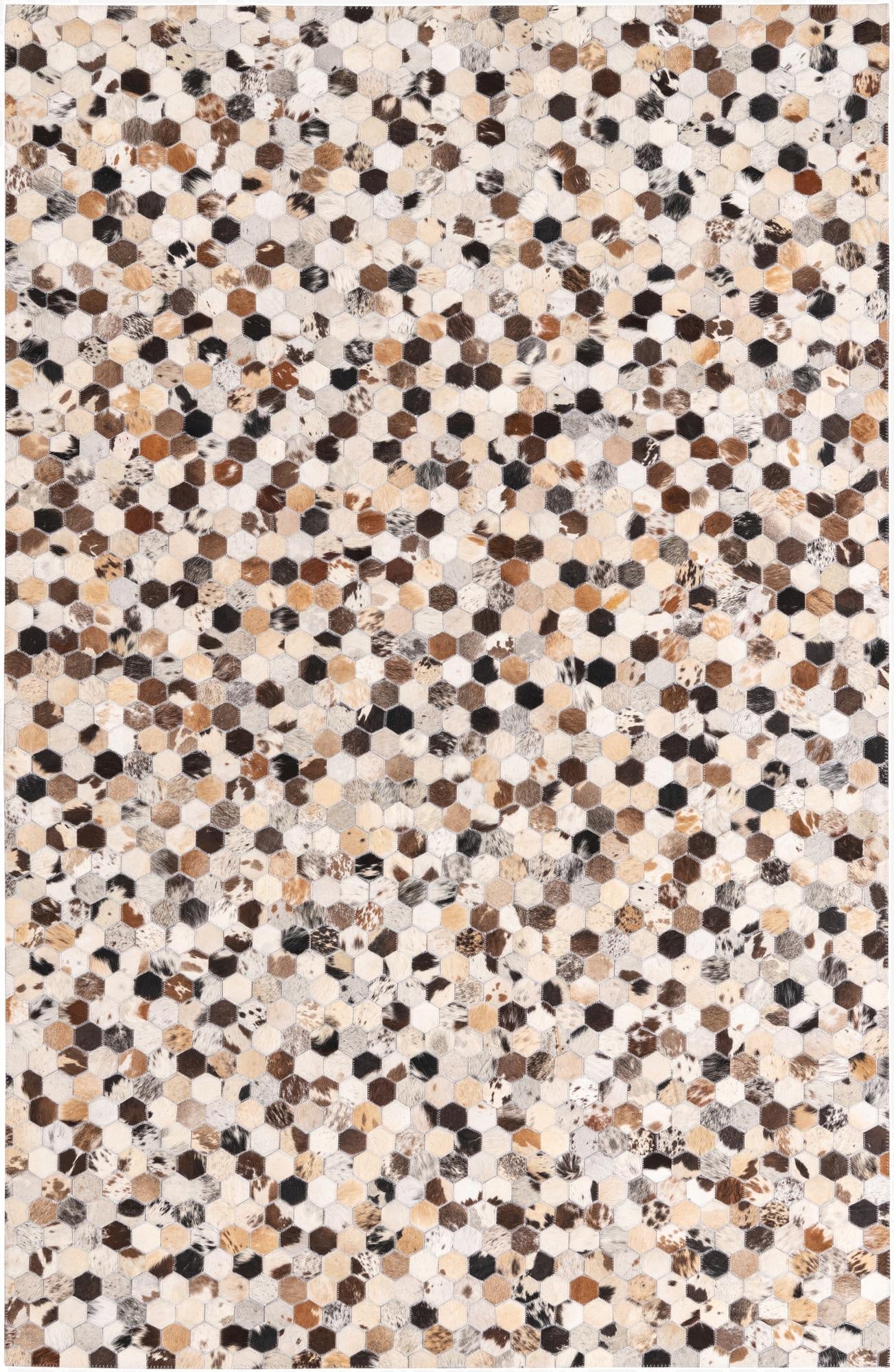 5' 2 x 7' 10 Cowhide Rug