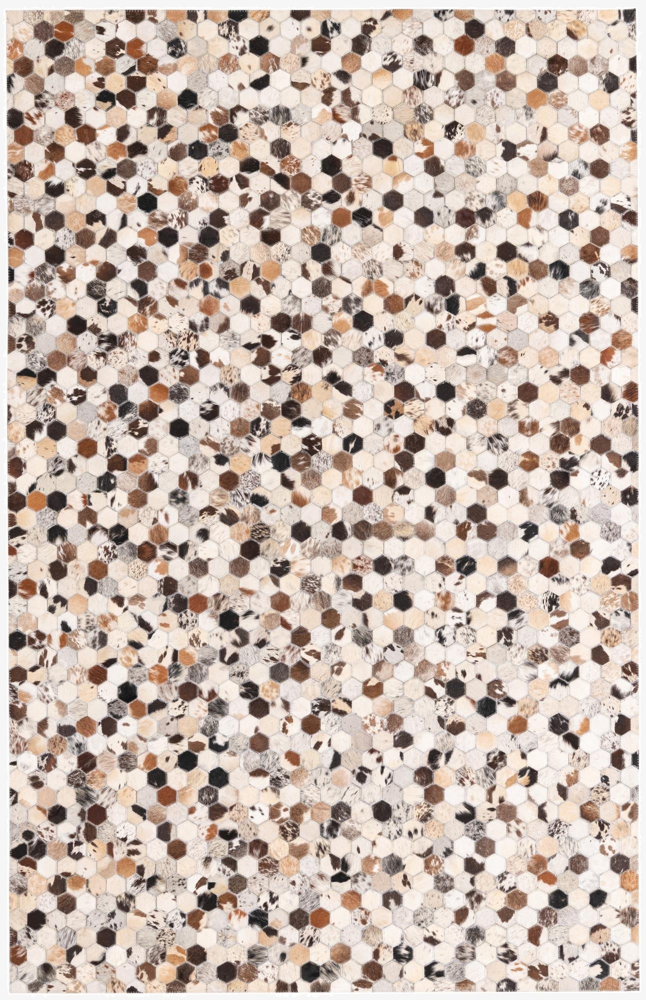 5' 2 x 8' 1 Cowhide Rug