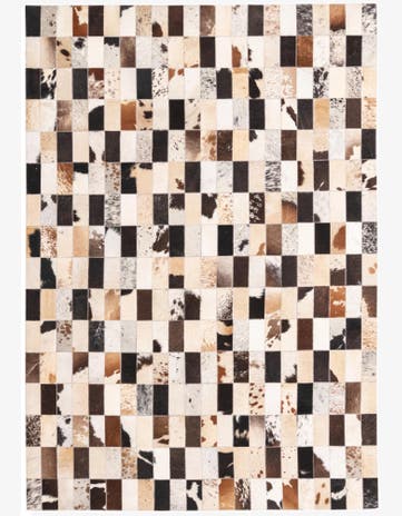 5' 2 x 7' 6 Cowhide Rug