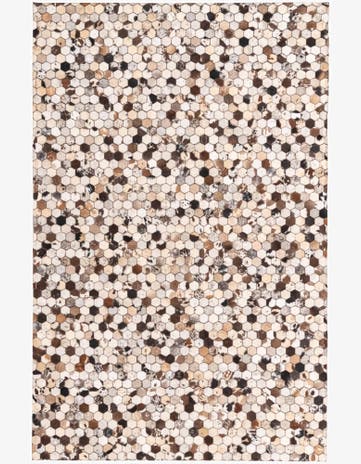 5' 2 x 8' 1 Cowhide Rug