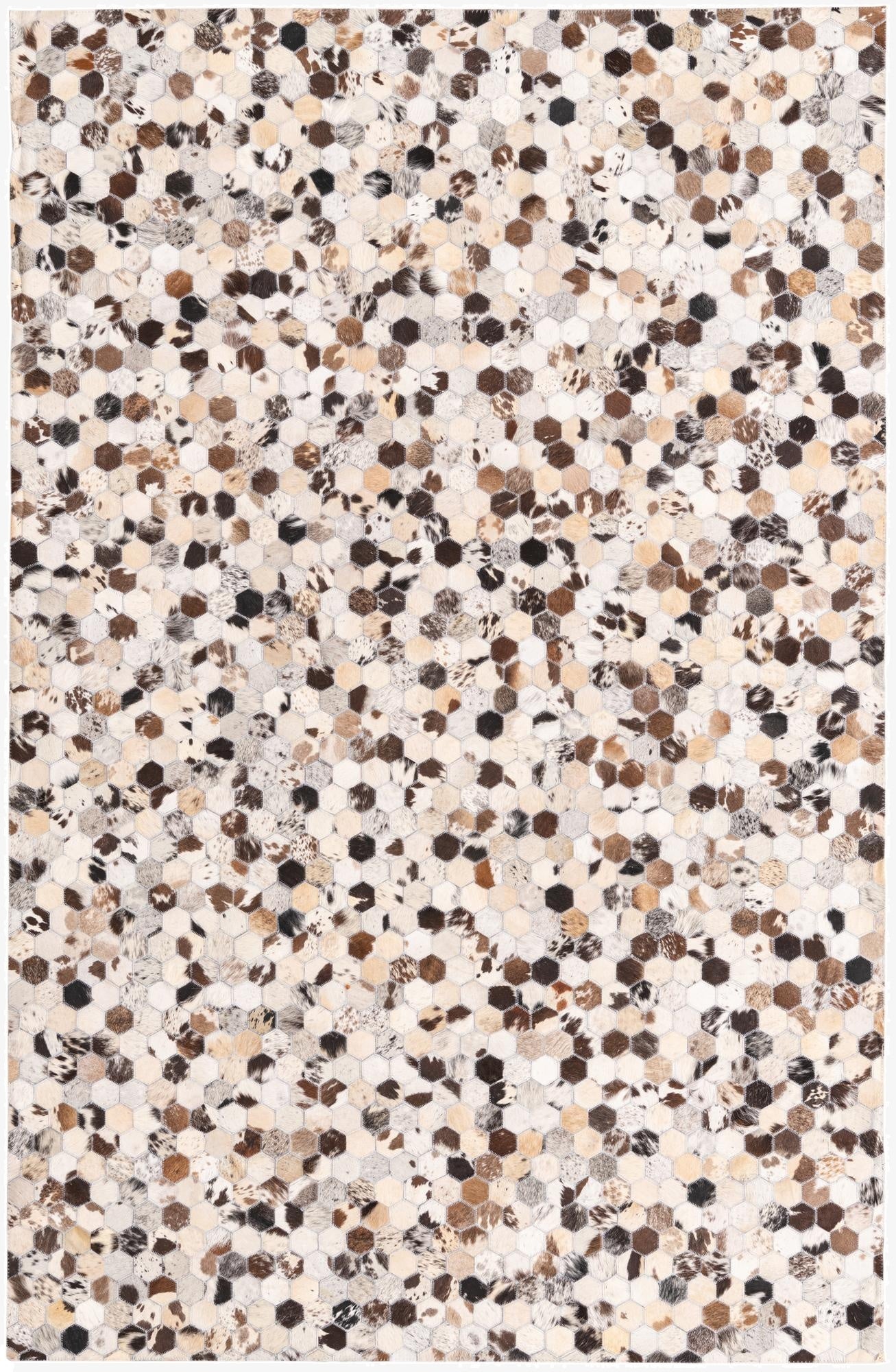 5' 2 x 7' 10 Cowhide Rug