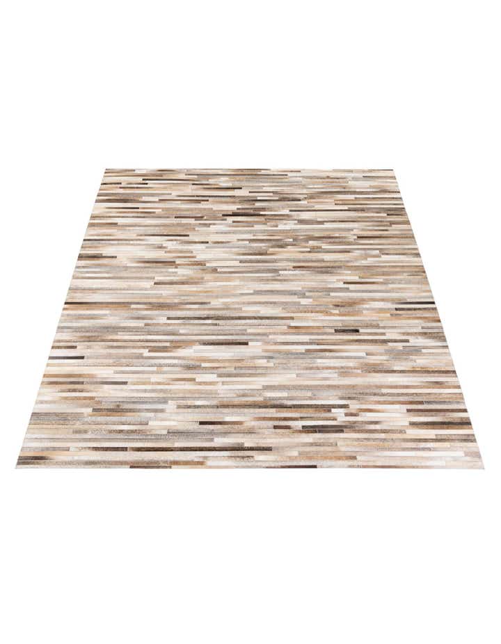 7' 11 x 9' 10 Cowhide Stocks Rug