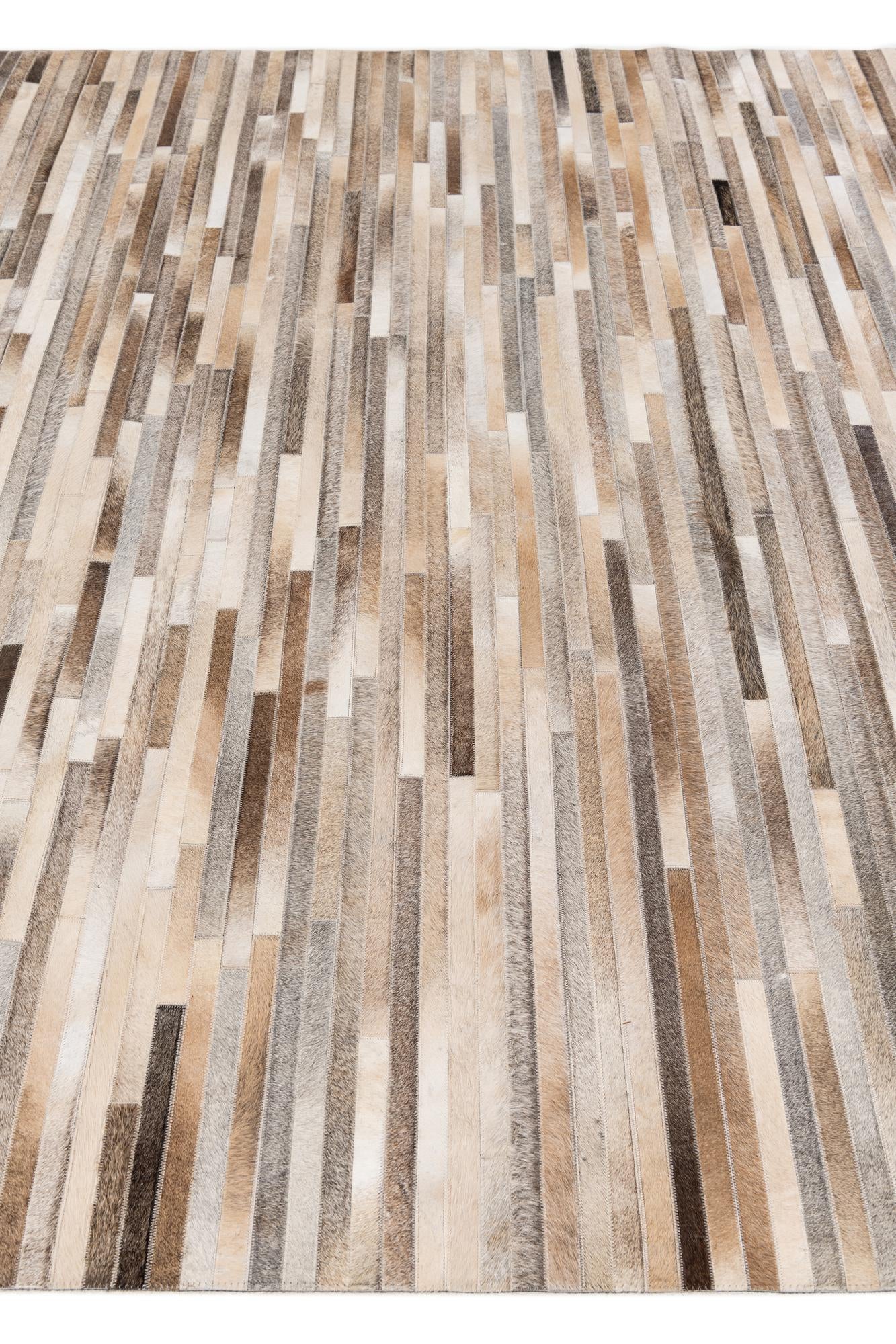 7' 11 x 9' 10 Cowhide Stocks Rug