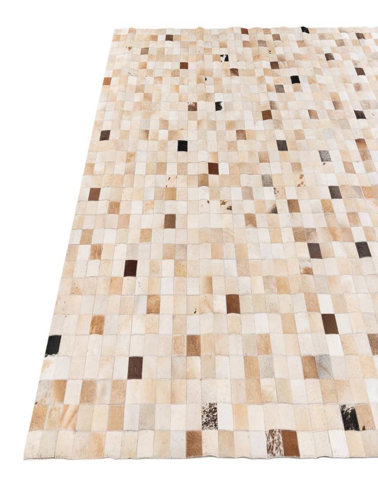 Detail image of 8' 1 x 9' 9 Cowhide Stocks Rug