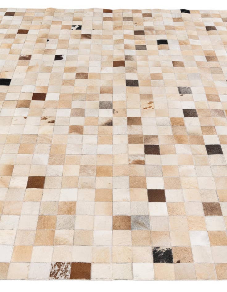 Detail image of 8' 1 x 9' 9 Cowhide Stocks Rug