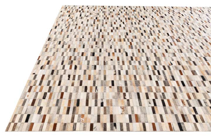 7' 11 x 9' 10 Cowhide Stocks Rug