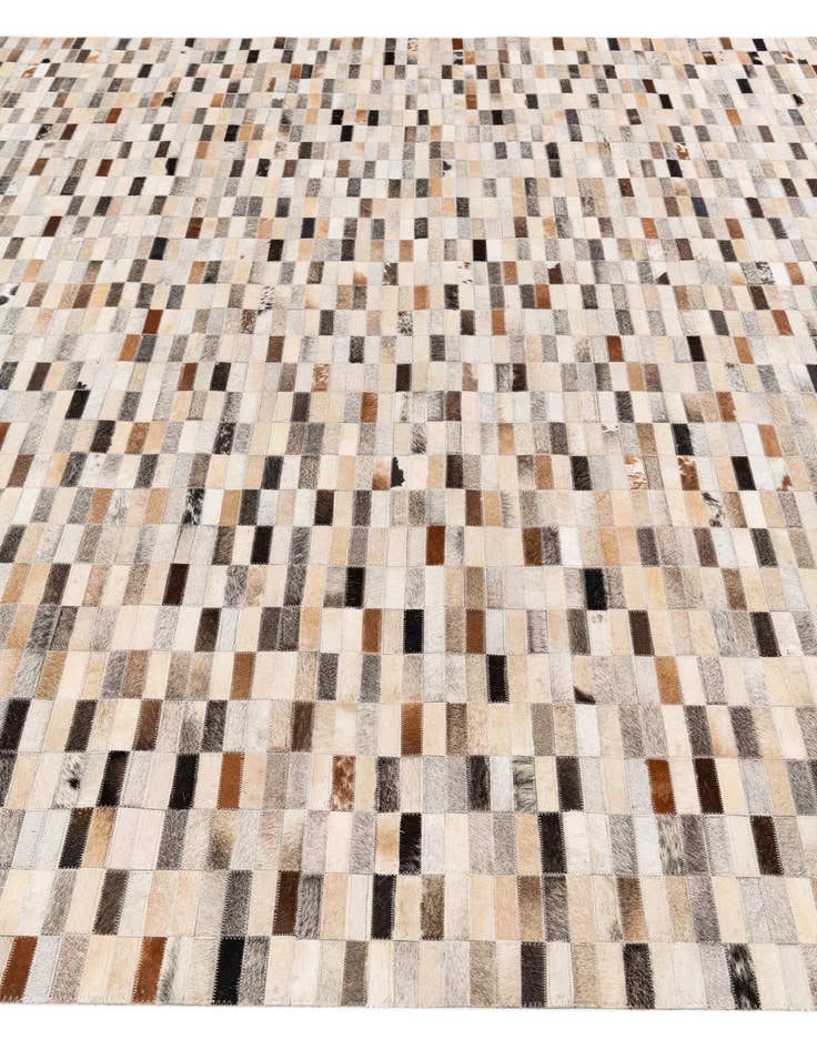 Detail image of 7' 11 x 9' 10 Cowhide Stocks Rug