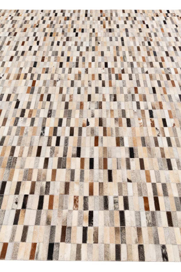 Detail image of 7' 11 x 9' 10 Cowhide Stocks Rug