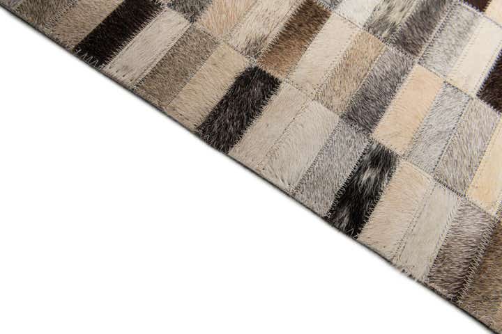 7' 11 x 9' 10 Cowhide Stocks Rug