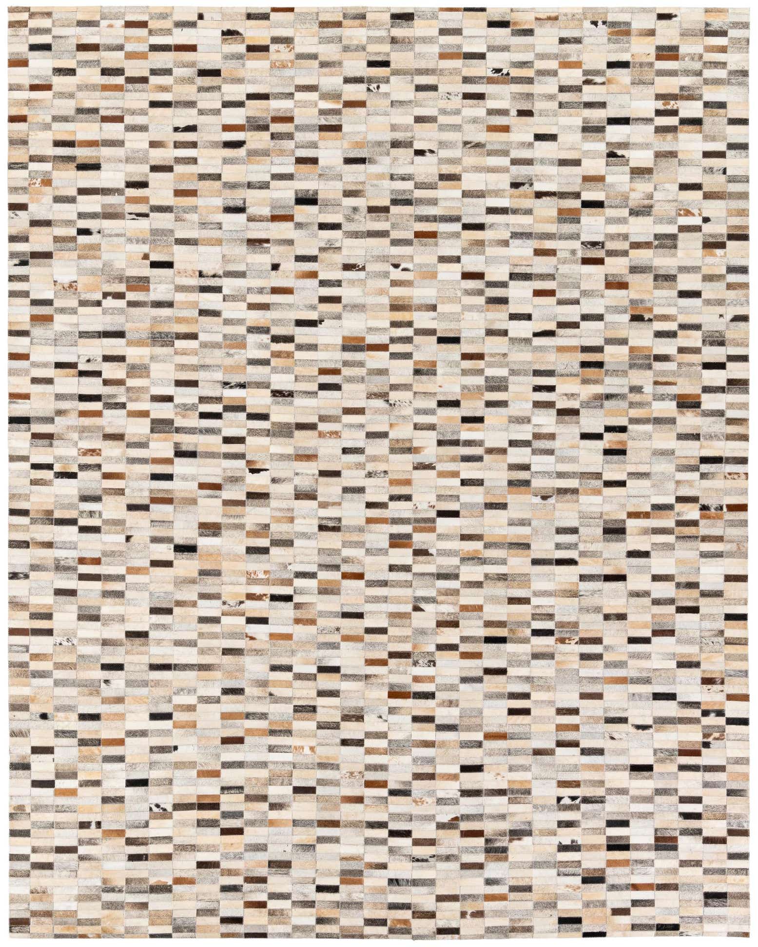 7' 11 x 9' 10 Cowhide Stocks Rug