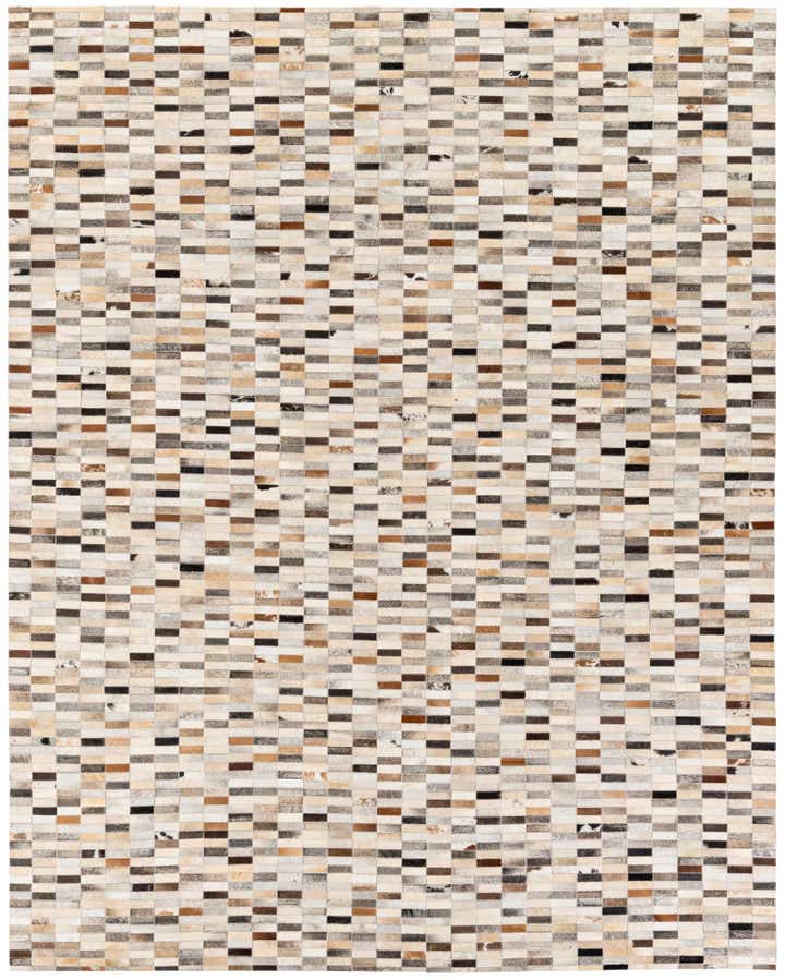 7' 11 x 9' 10 Cowhide Stocks Rug