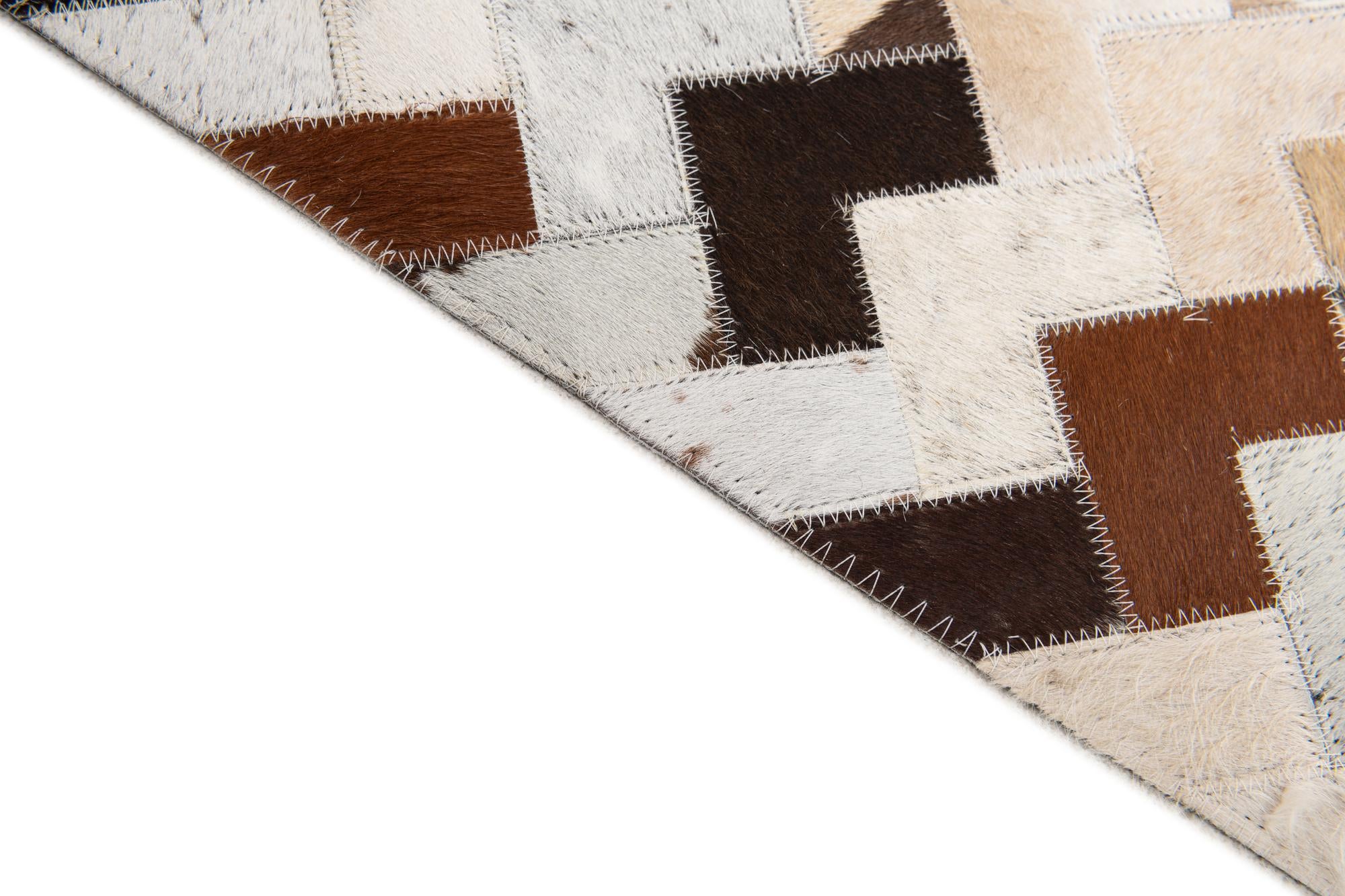 7' 11 x 9' 11 Cowhide Stocks Rug