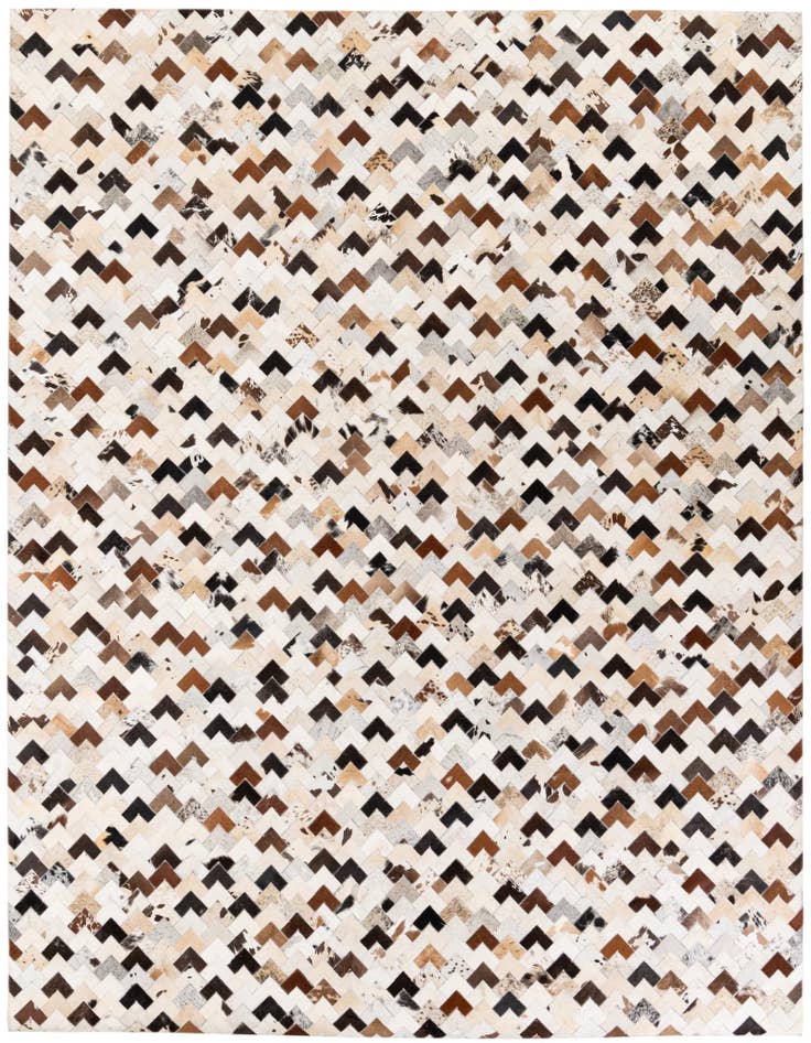 Detail image of 7' 11 x 9' 11 Cowhide Stocks Rug