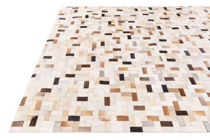 7' 11 x 9' 10 Cowhide Stocks Rug